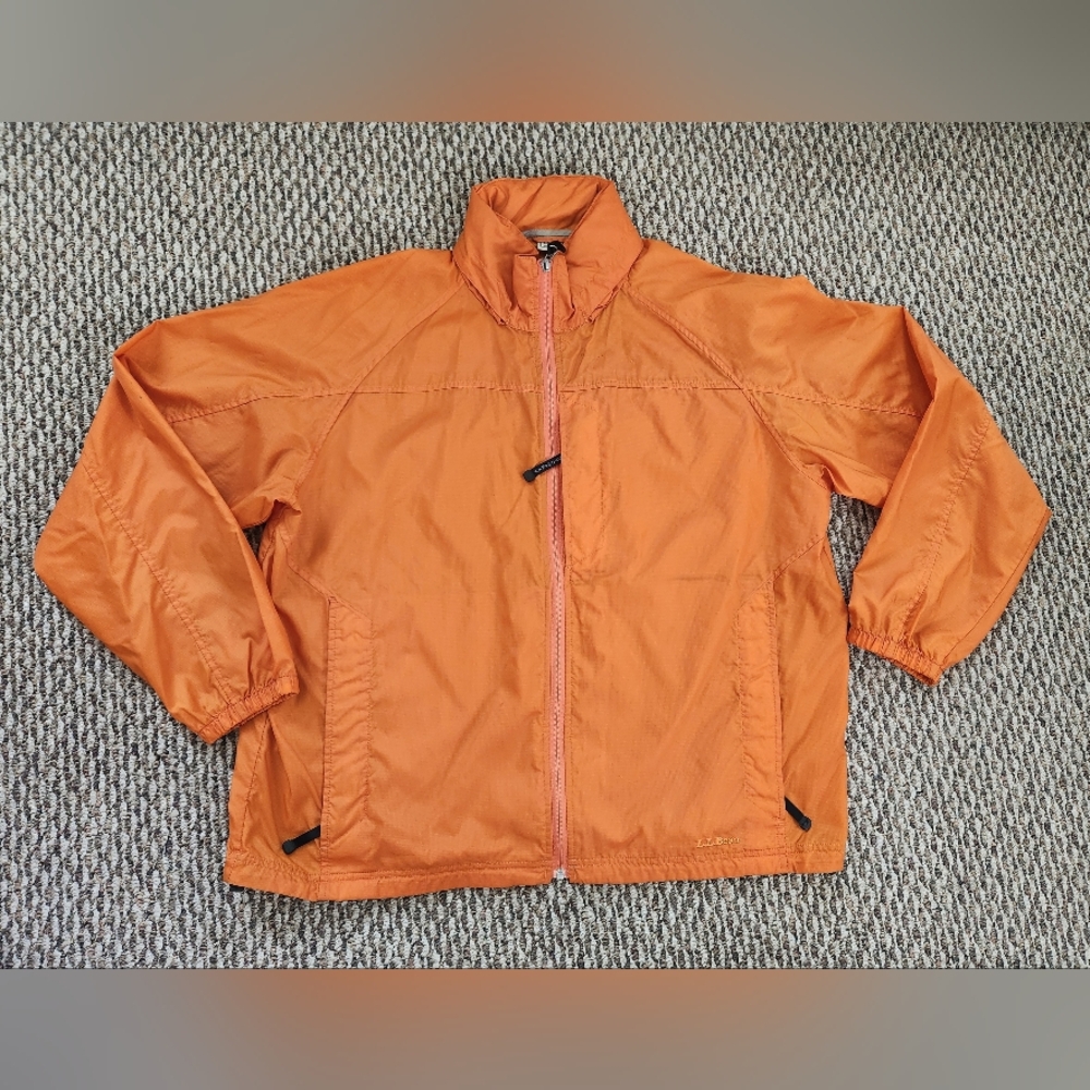 L.L. Bean Orange Windbreaker Jacket Size XL